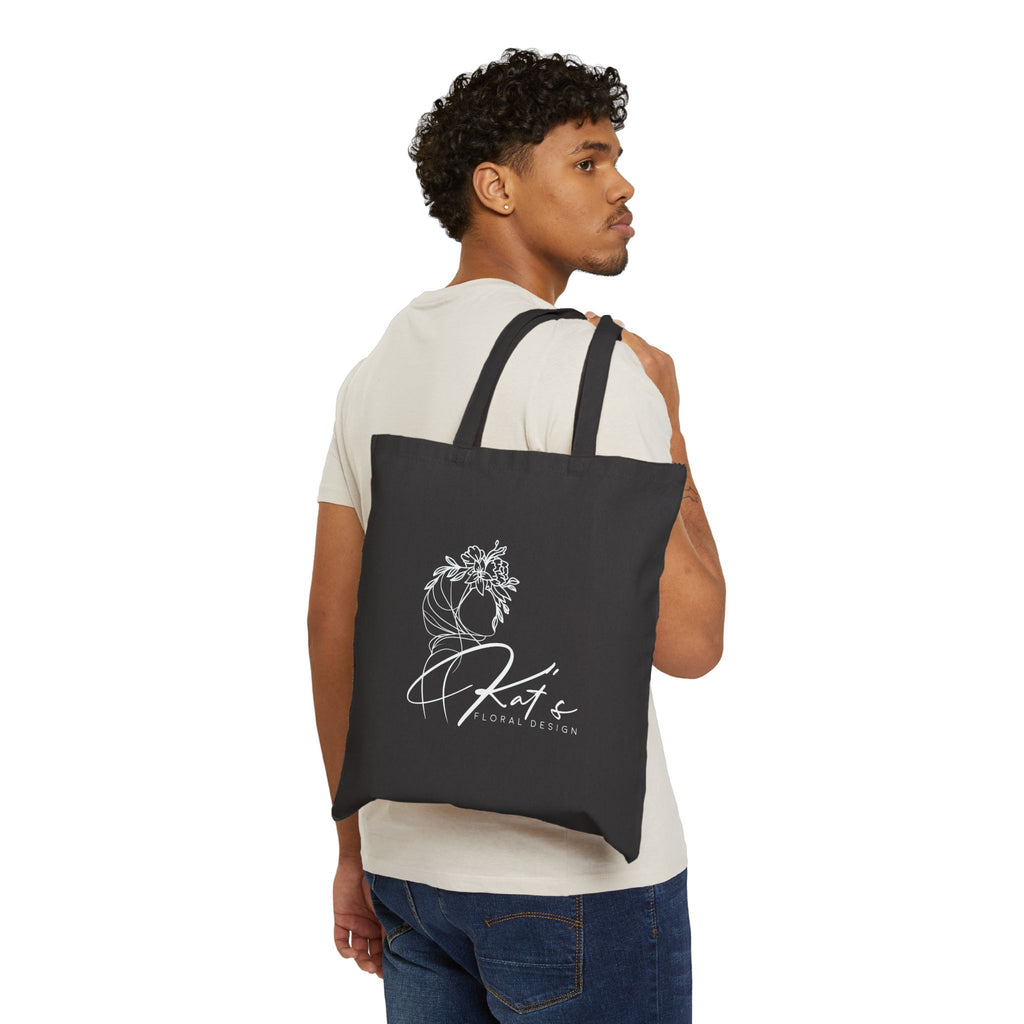"Bitches Love Peonies" Floral Canvas Tote