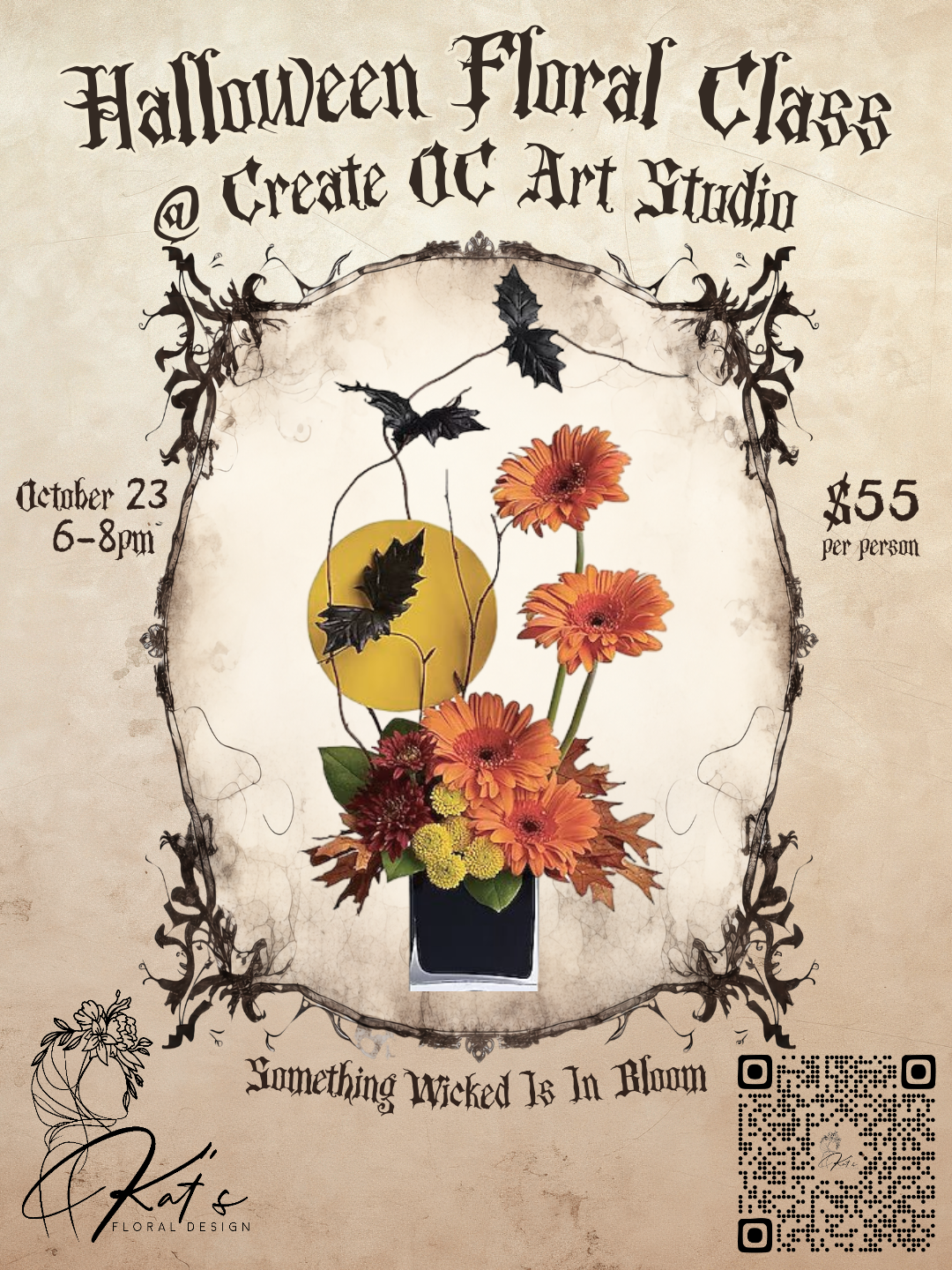Create OC - Halloween Floral Arrangement Class